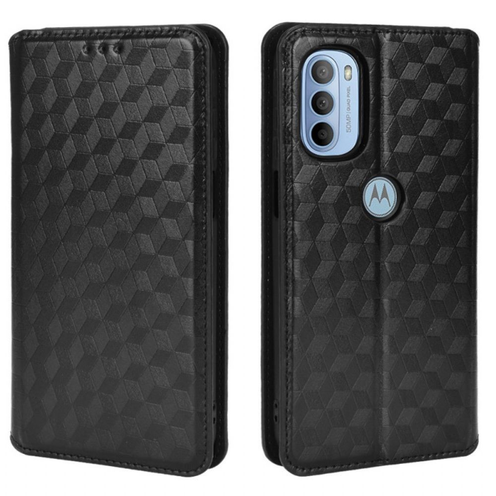 Schutzhülle Für Moto G31 / Moto G41 Flip Case Diamant-leder-effekt