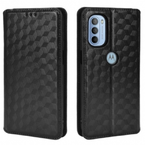 Schutzhülle Für Moto G31 / Moto G41 Flip Case Diamant-leder-effekt