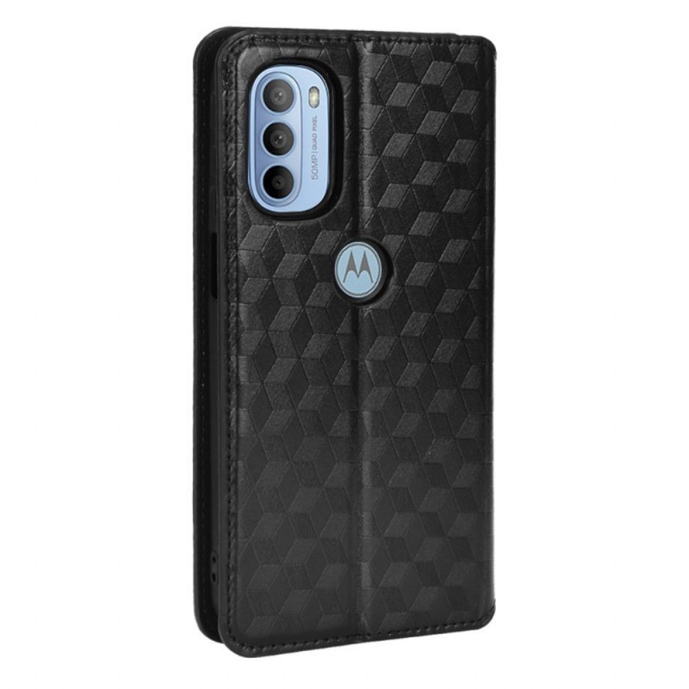 Schutzhülle Für Moto G31 / Moto G41 Flip Case Diamant-leder-effekt