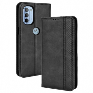 Schutzhülle Für Moto G31 / Moto G41 Flip Case Gestylter Vintage-leder-effekt