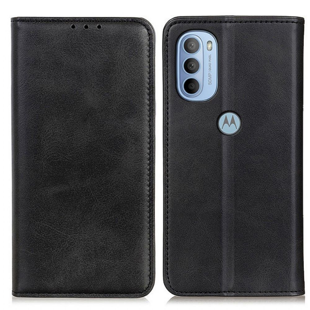 Schutzhülle Für Moto G31 / Moto G41 Flip Case Litschi-spaltleder