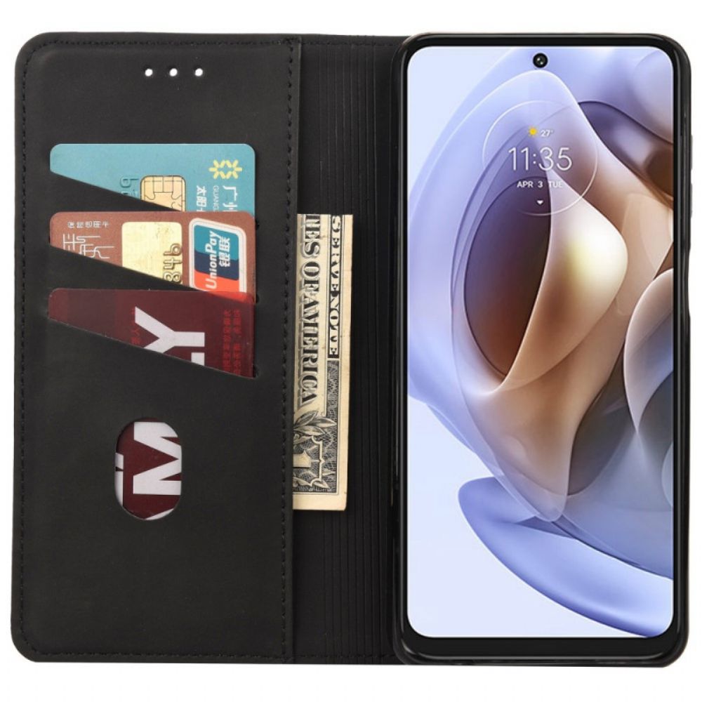 Schutzhülle Für Moto G31 / Moto G41 Flip Case Zweifarbiger Business-ledereffekt