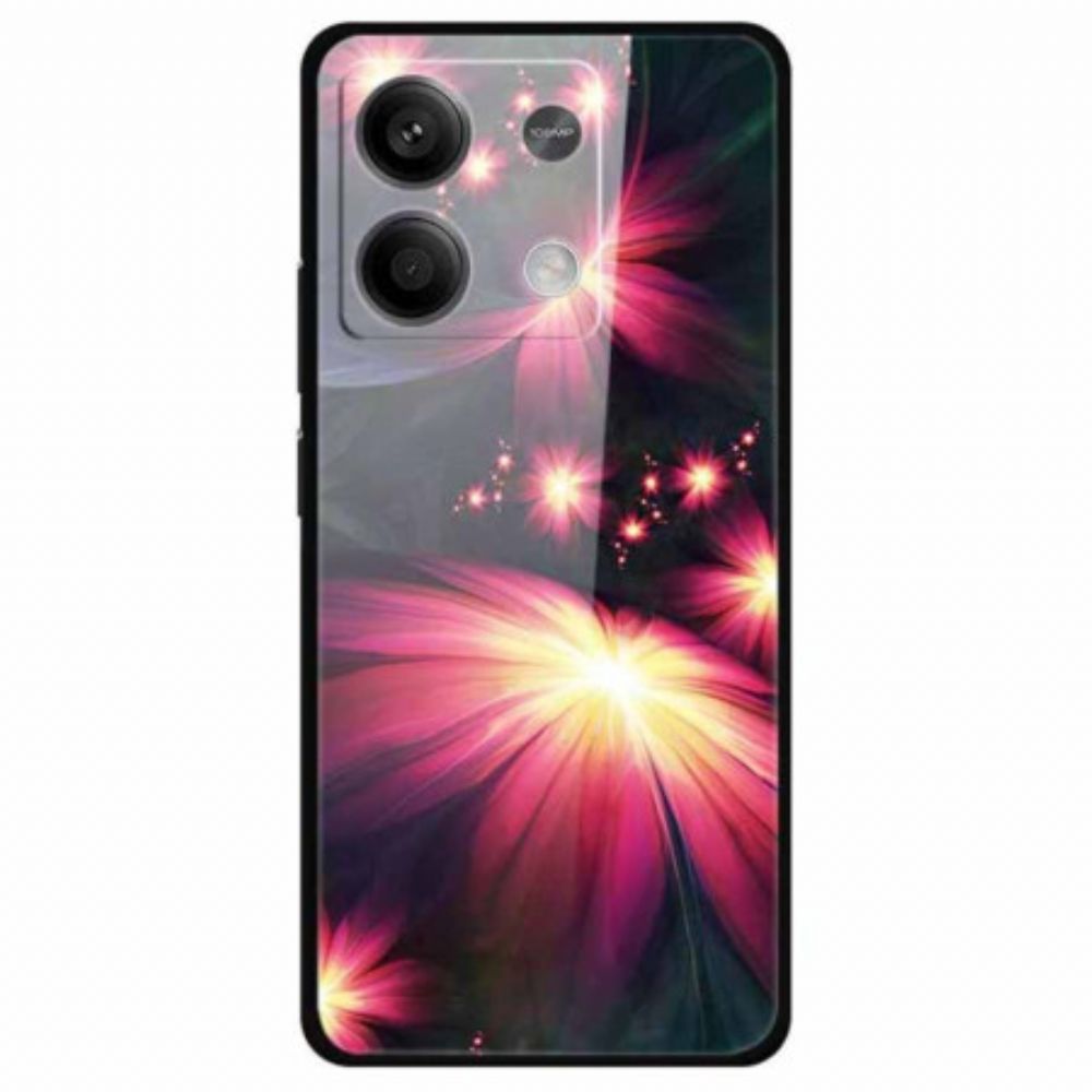 Hülle Xiaomi Redmi Note 13 5g Blumen Aus Gehärtetem Glas