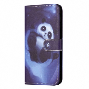 Lederhüllen Für Xiaomi Redmi Note 13 5g Panda Space Mit Riemen