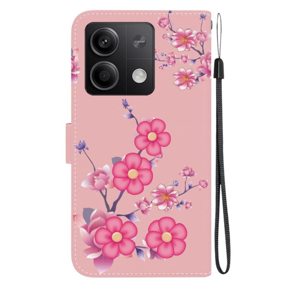 Lederhüllen Für Xiaomi Redmi Note 13 5g Sakura-riemen