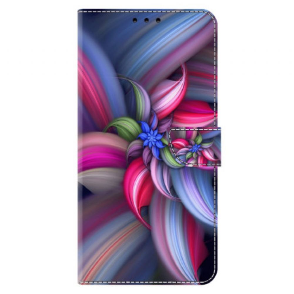 Lederhüllen Xiaomi Redmi Note 13 5g Handyhülle Bunte Blumen