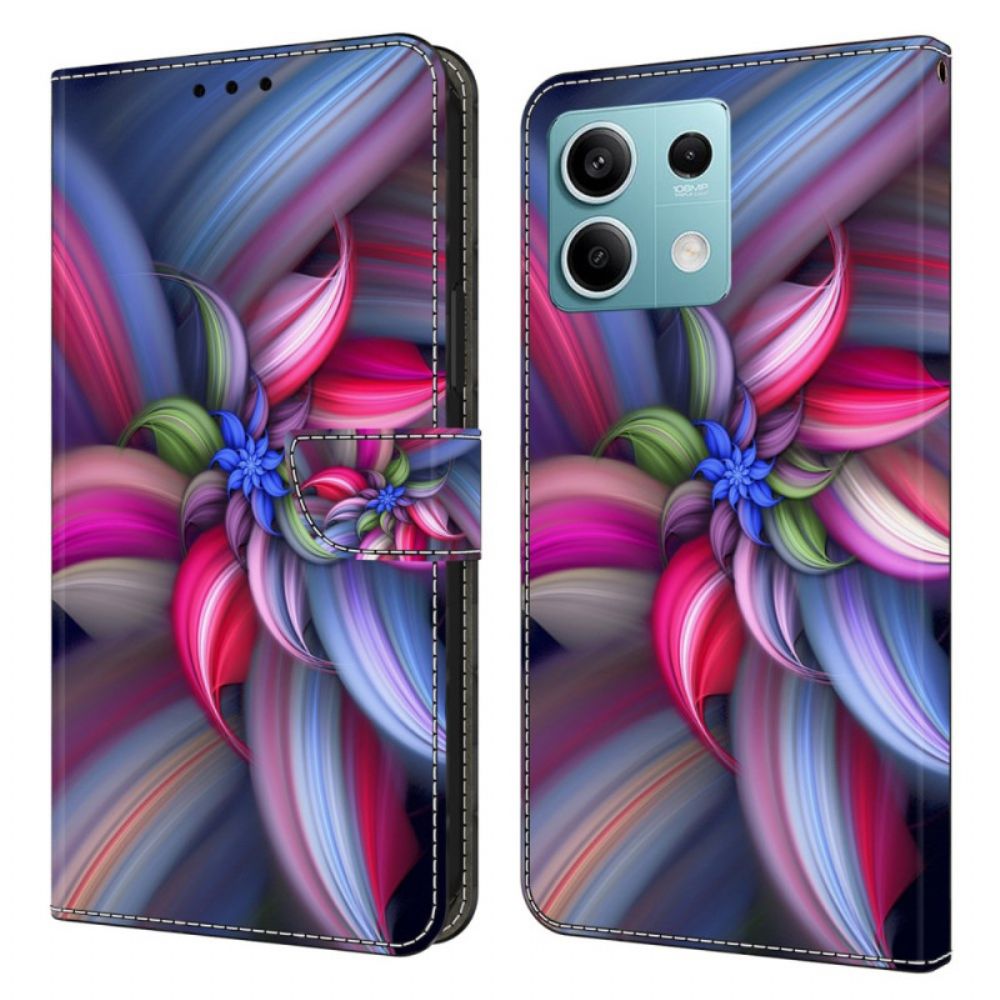 Lederhüllen Xiaomi Redmi Note 13 5g Handyhülle Bunte Blumen