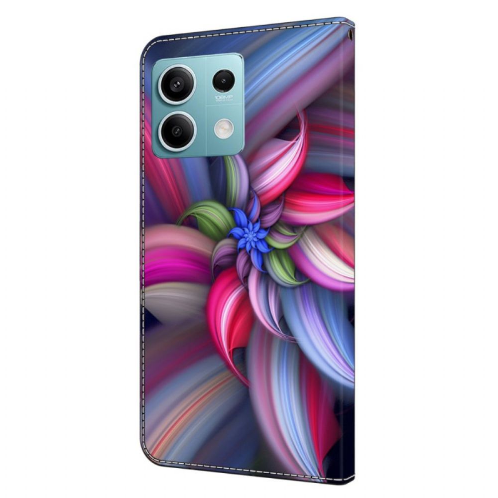 Lederhüllen Xiaomi Redmi Note 13 5g Handyhülle Bunte Blumen