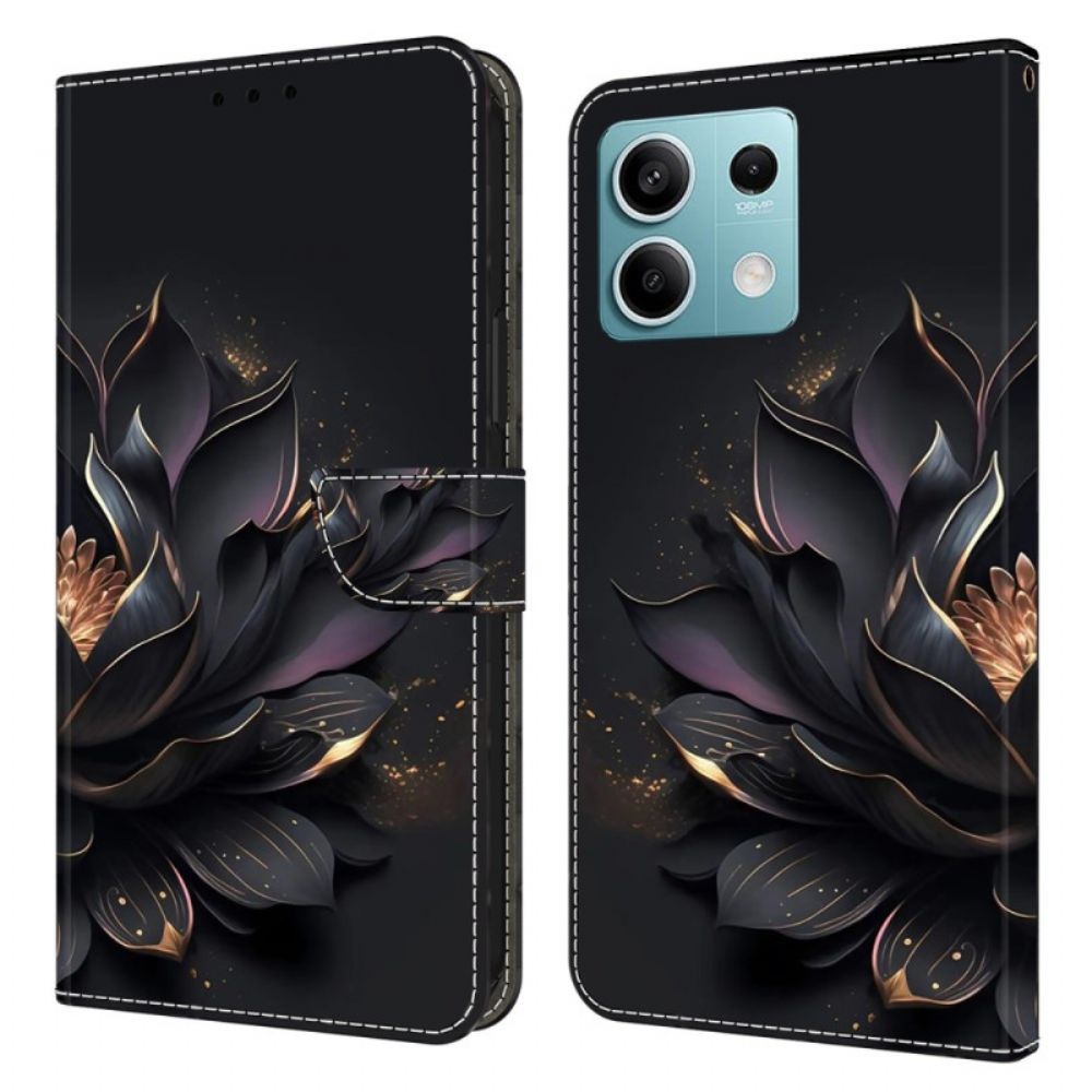 Lederhüllen Xiaomi Redmi Note 13 5g Handyhülle Lila Lotus