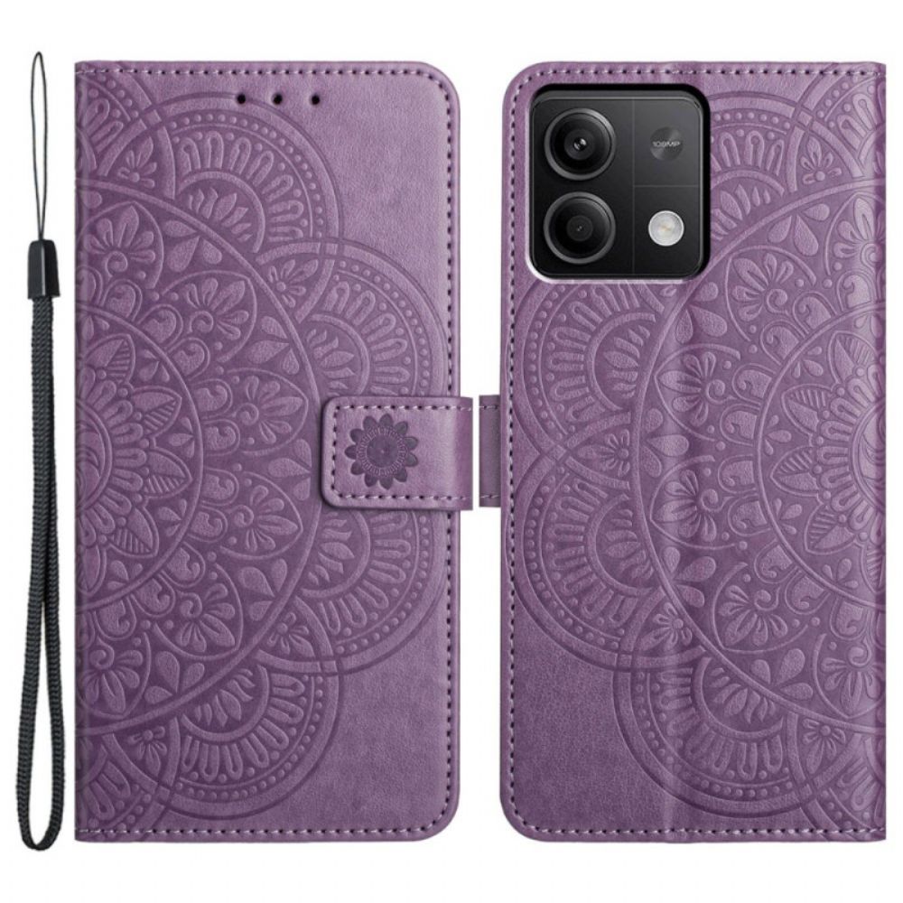 Lederhüllen Xiaomi Redmi Note 13 5g Handyhülle Mandala-druck Mit Schlüsselband