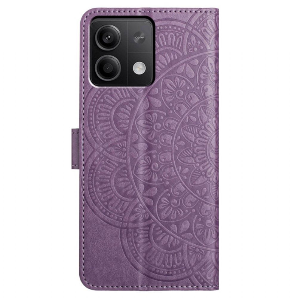 Lederhüllen Xiaomi Redmi Note 13 5g Handyhülle Mandala-druck Mit Schlüsselband