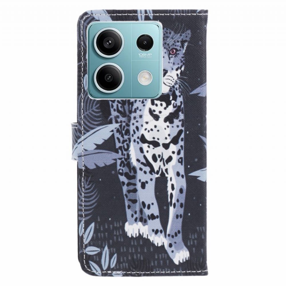 Lederhüllen Xiaomi Redmi Note 13 5g Leopard Mit Riemen