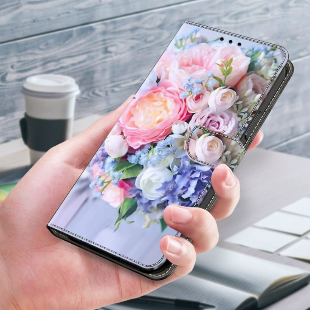 Lederhüllen Xiaomi Redmi Note 13 5g Pastellblumen