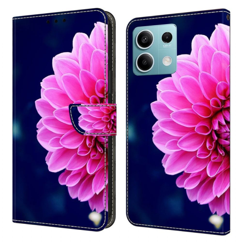 Lederhüllen Xiaomi Redmi Note 13 5g Rosa Blume