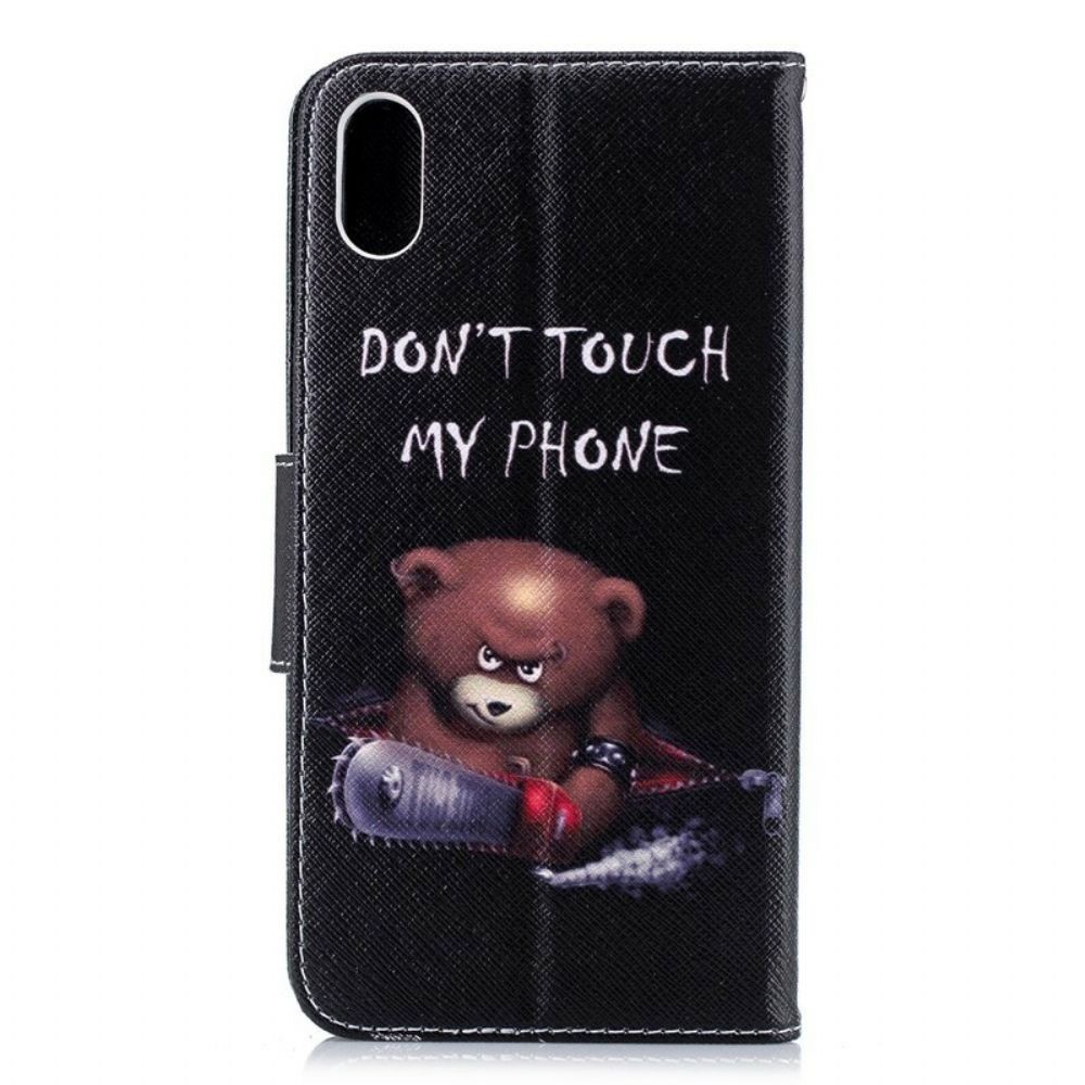 Flip Case Für iPhone XS Max Gefährlicher Bär