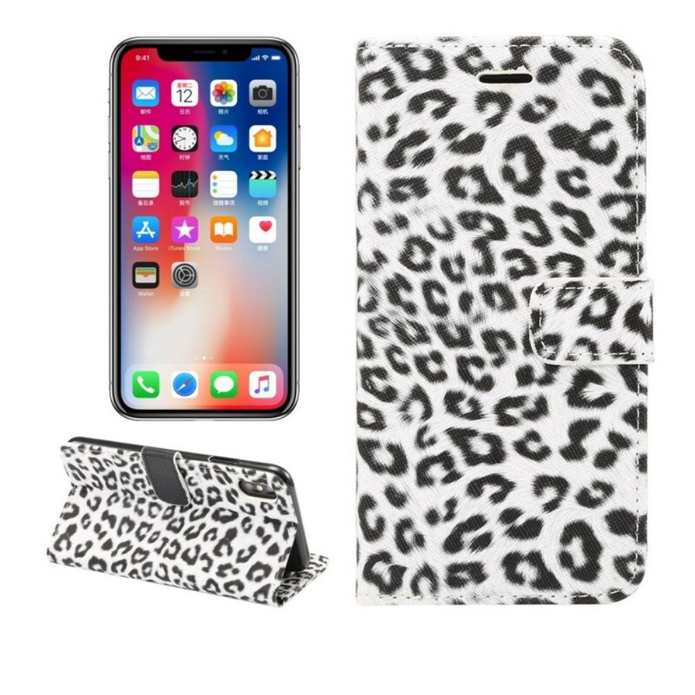 Flip Case Für iPhone XS Max Luxus-leopard