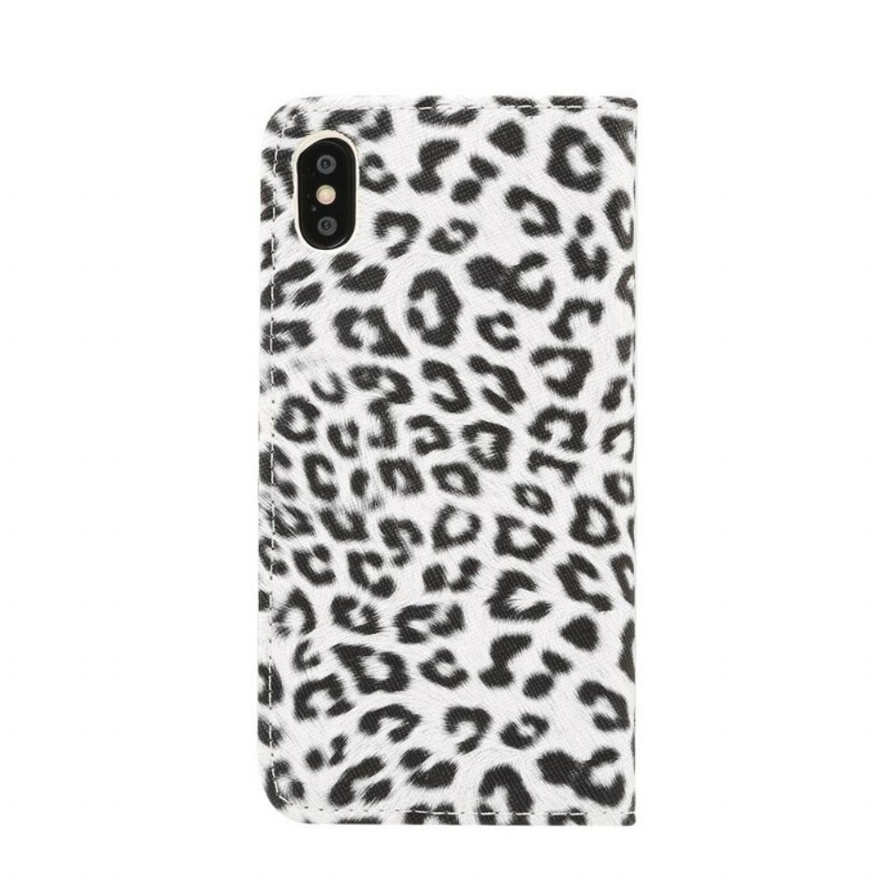 Flip Case Für iPhone XS Max Luxus-leopard