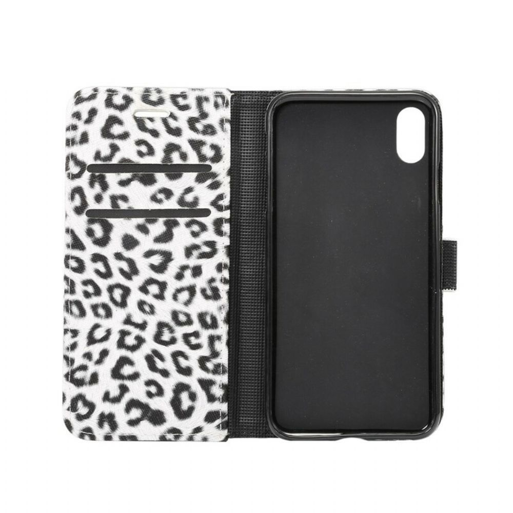 Flip Case Für iPhone XS Max Luxus-leopard