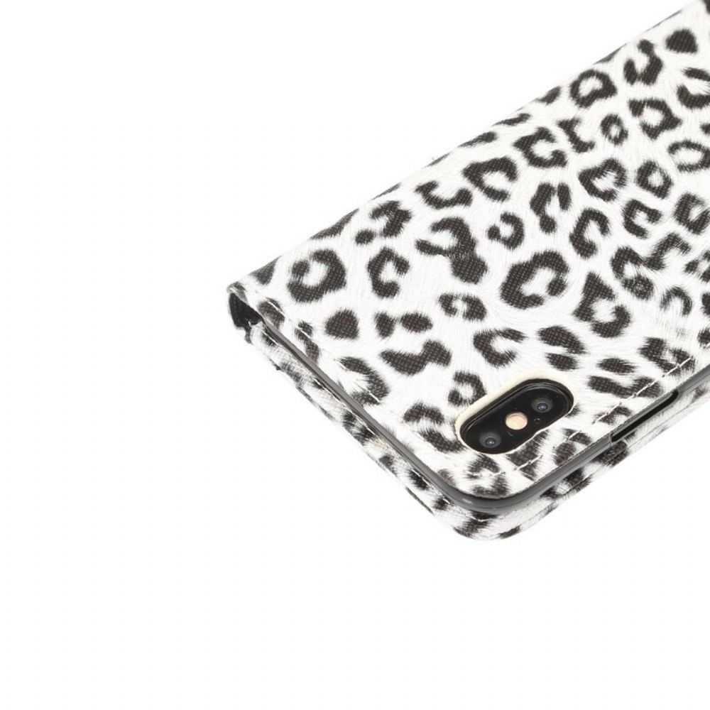 Flip Case Für iPhone XS Max Luxus-leopard