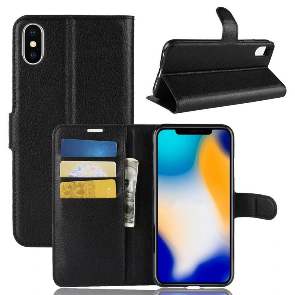 Flip Case Für iPhone XS Max Retro-litschis