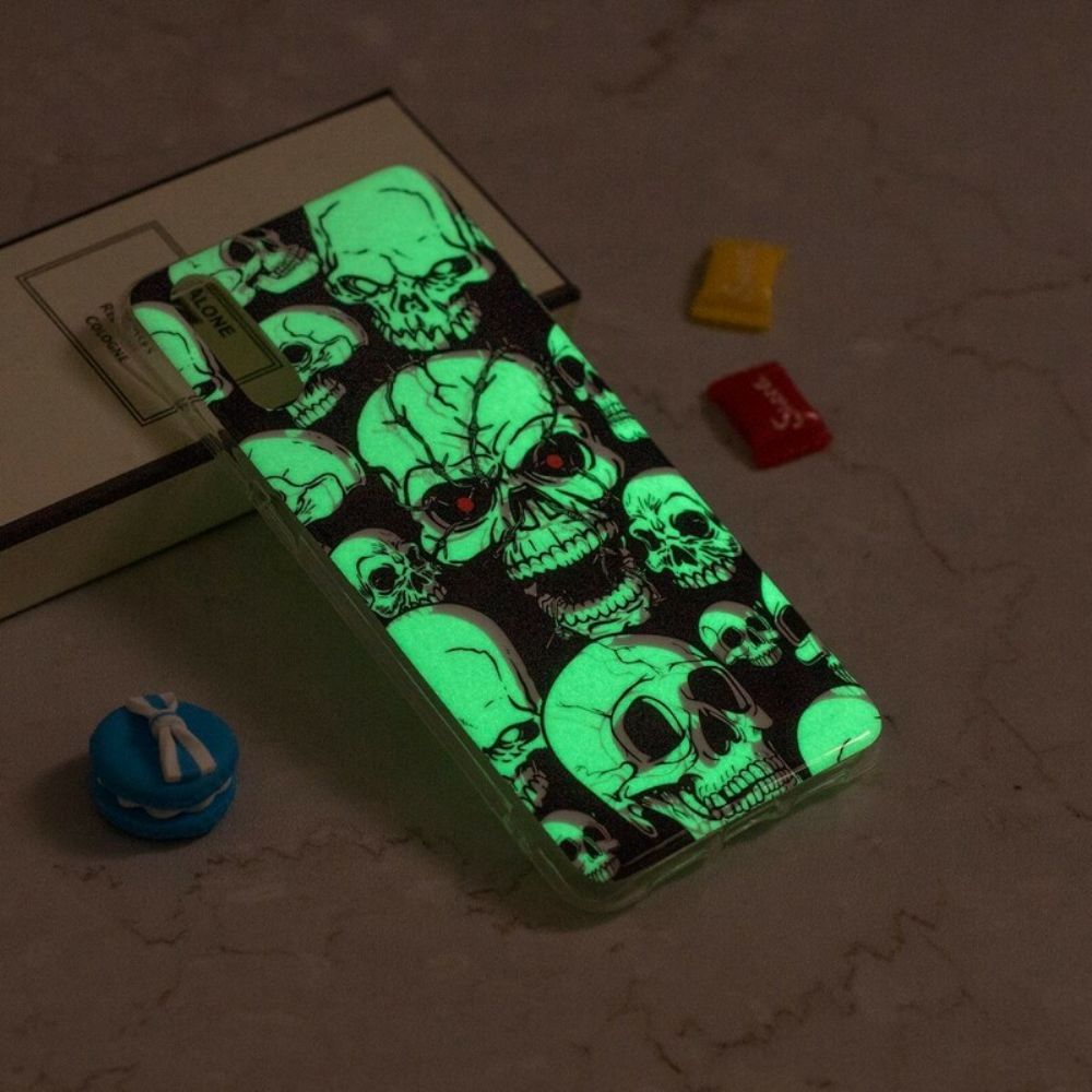 Hülle Für iPhone XS Max Achtung Fluoreszierende Totenköpfe