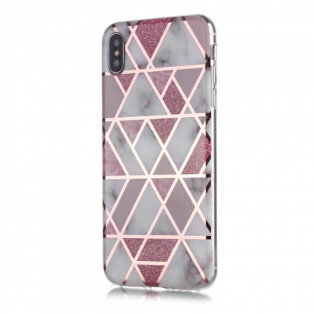 Hülle Für iPhone XS Max Marmor-geometrie-design