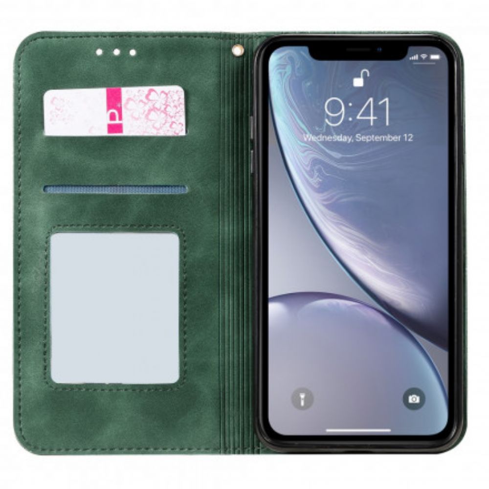 Schutzhülle Für iPhone XS Max Flip Case Barockblumen