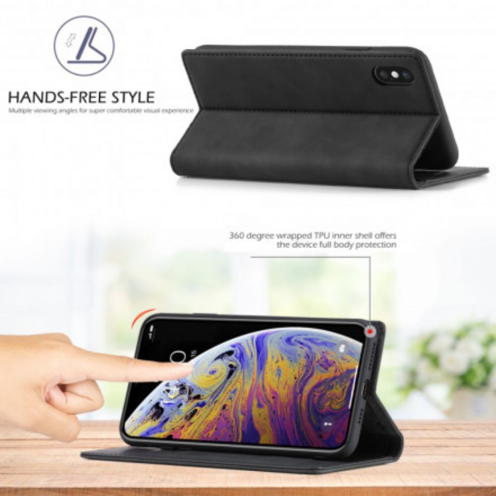 Schutzhülle Für iPhone XS Max Flip Case Lc.imeeke Ledereffekt