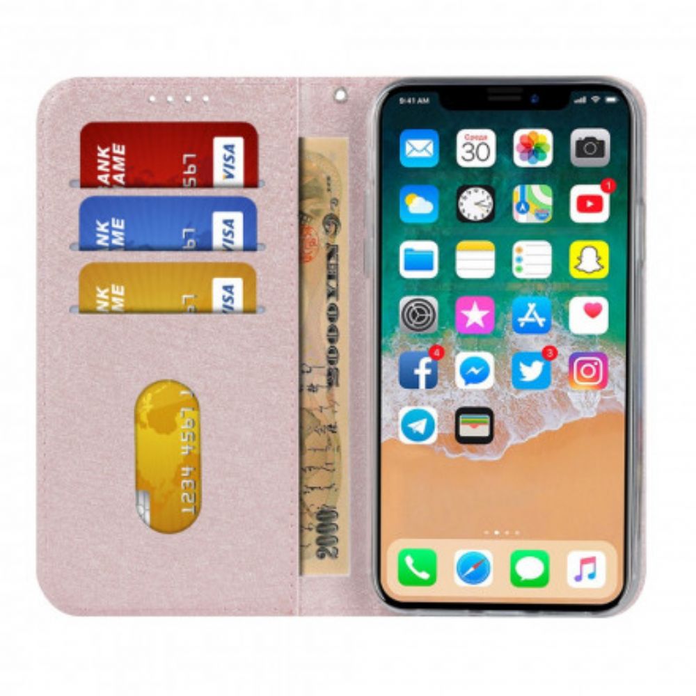 Schutzhülle Für iPhone XS Max Flip Case Weicher Lederstil Mit Riemen