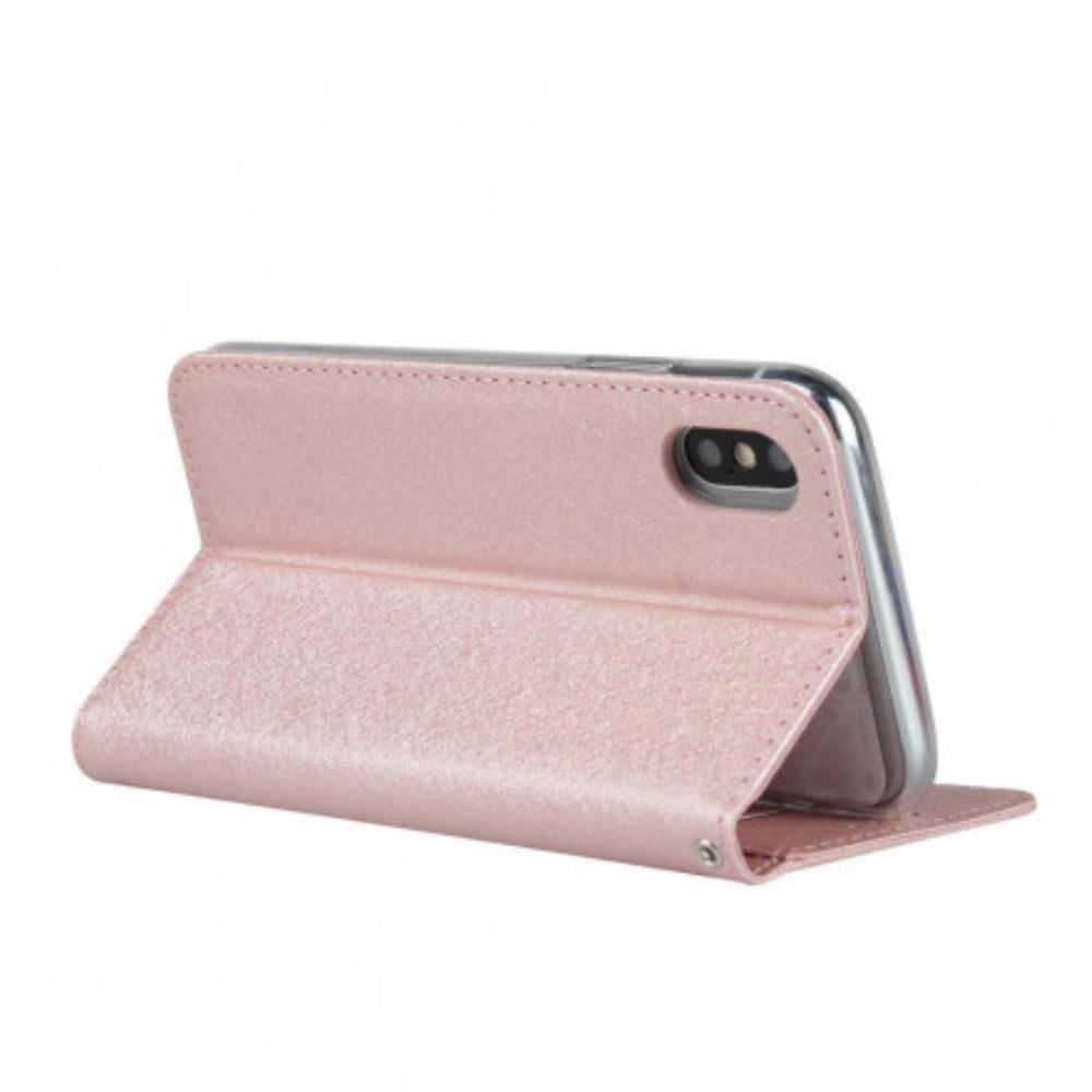 Schutzhülle Für iPhone XS Max Flip Case Weicher Lederstil Mit Riemen