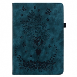 Case Für Samsung Galaxy Tab S9 Plus Schmetterlinge Und Rosen