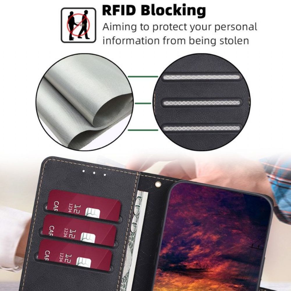 Flip Case Für Huawei P60 Pro Klassisches Rfid