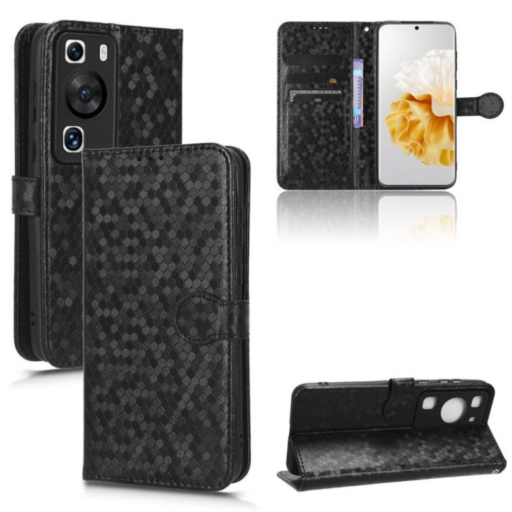 Flip Case Für Huawei P60 Pro Mit Kordel 3d-muster Mit Riemen