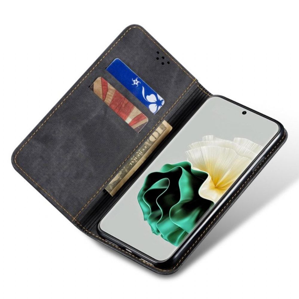 Schutzhülle Für Huawei P60 Pro Flip Case Jeansstoff