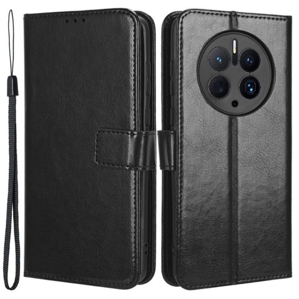 Flip Case Für Huawei Mate 50 Pro Mit Kordel Kunstlederarmband