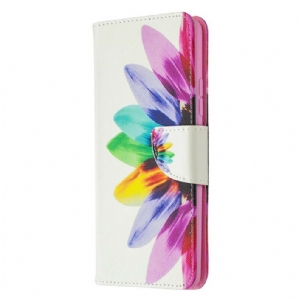 Flip Case Für Samsung Galaxy A42 5G Aquarell Blume