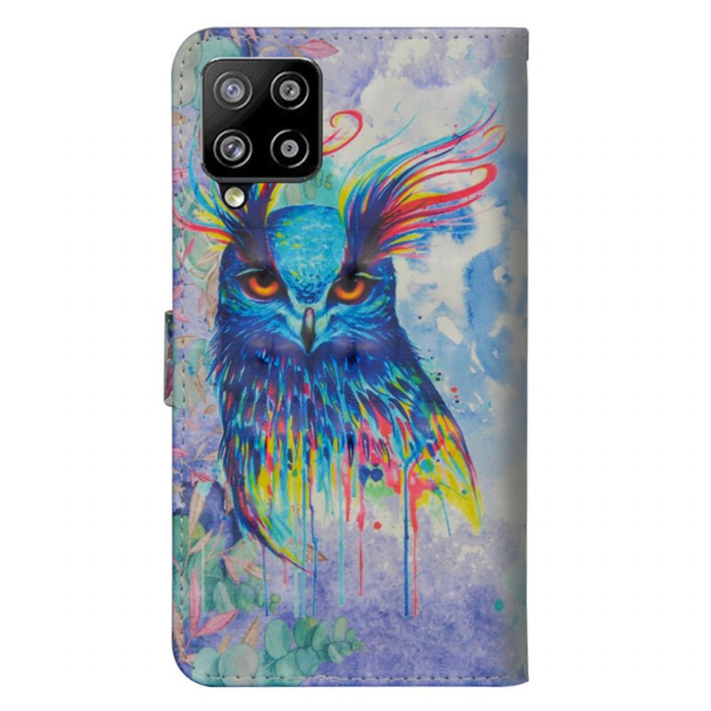 Flip Case Für Samsung Galaxy A42 5G Aquarell Vogel