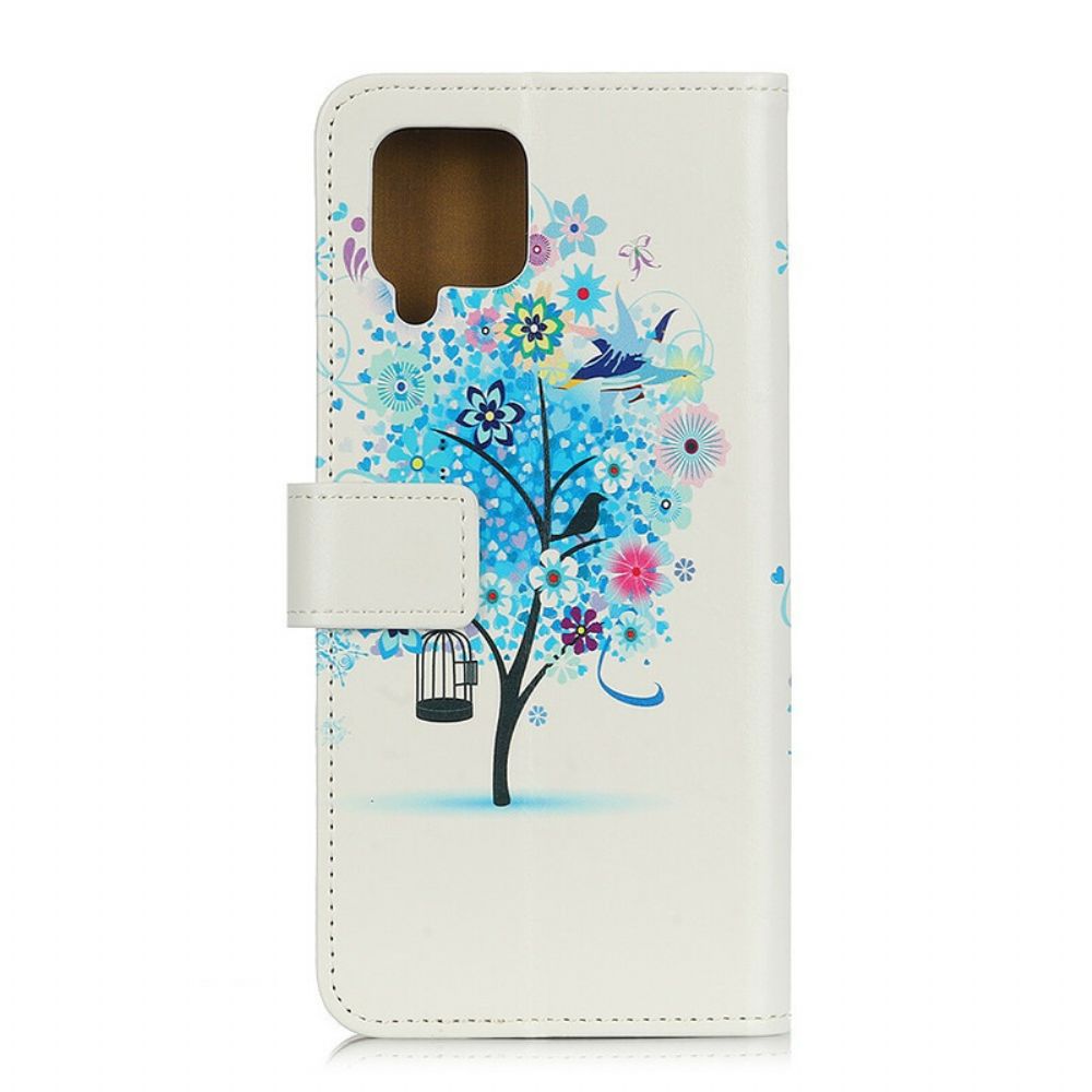 Flip Case Für Samsung Galaxy A42 5G Blühender Baum