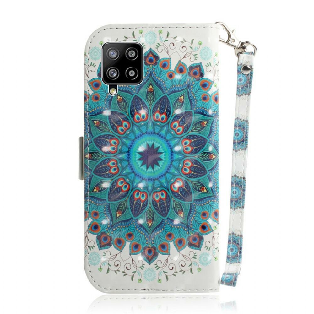 Flip Case Für Samsung Galaxy A42 5G Mit Kordel Meisterhaftes Riemchen-mandala