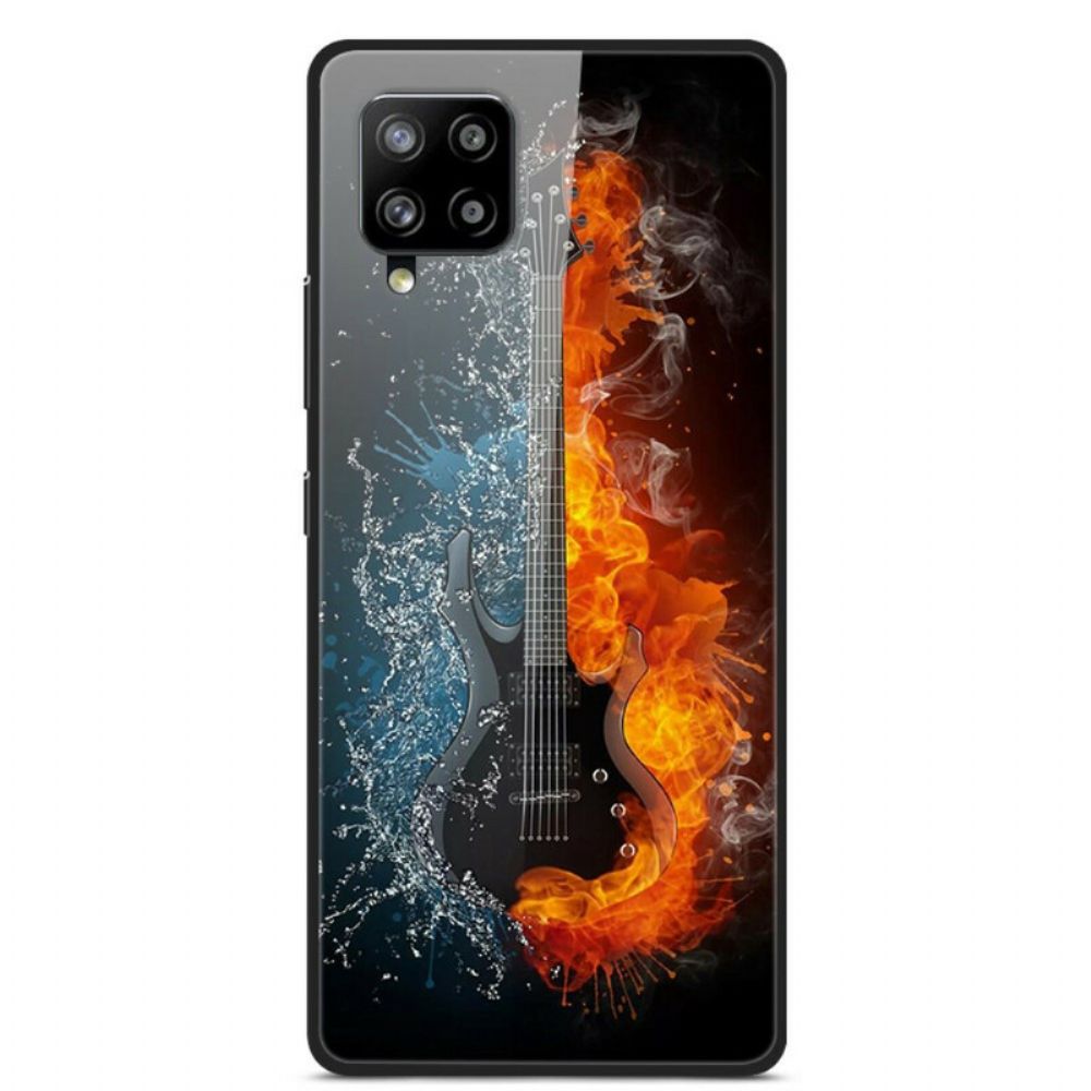 Handyhülle Für Samsung Galaxy A42 5G Hartglas Für Gitarre