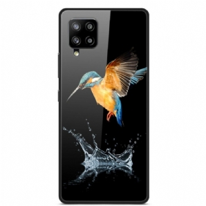 Handyhülle Für Samsung Galaxy A42 5G Kronenvogel Aus Gehärtetem Glas