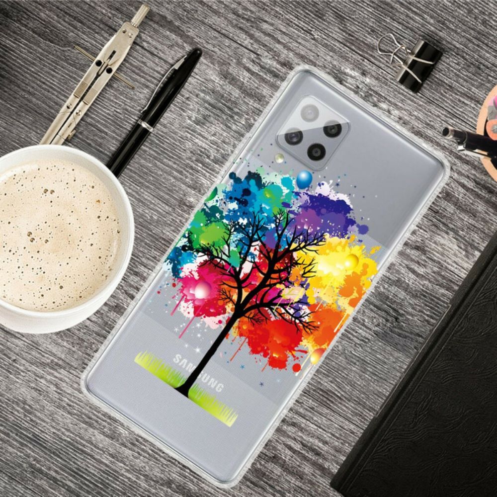 Handyhülle Für Samsung Galaxy A42 5G Transparenter Aquarellbaum