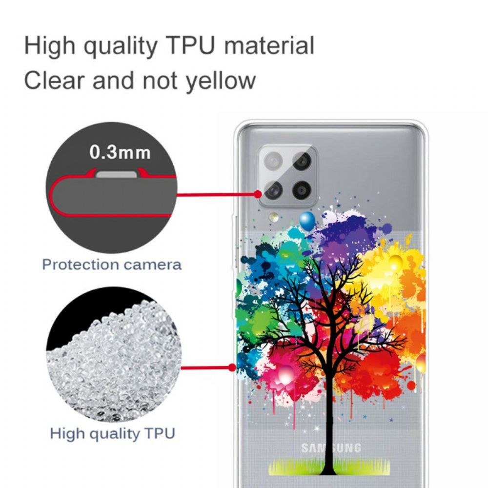 Handyhülle Für Samsung Galaxy A42 5G Transparenter Aquarellbaum