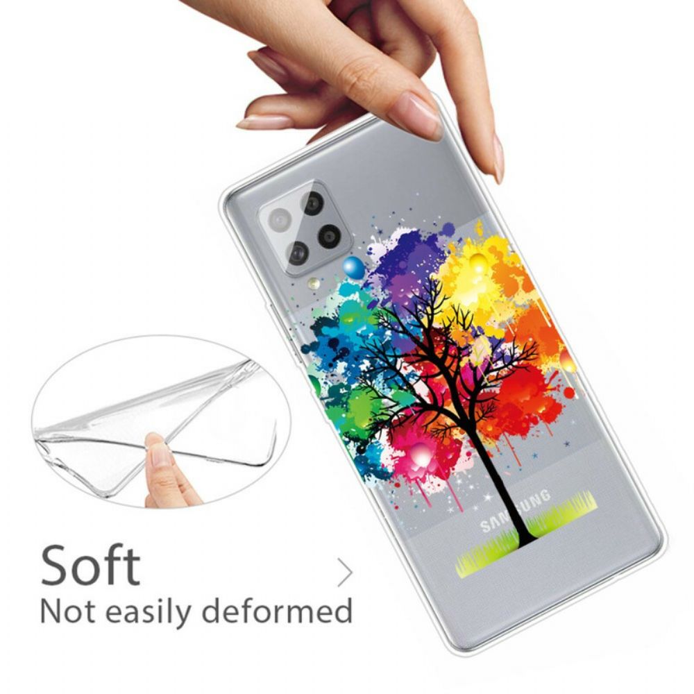 Handyhülle Für Samsung Galaxy A42 5G Transparenter Aquarellbaum