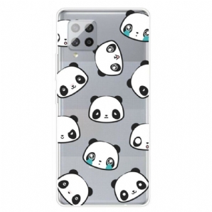 Hülle Für Samsung Galaxy A42 5G Transparente Sentimentale Pandas