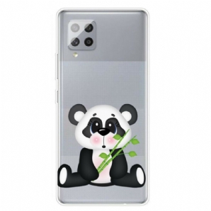 Hülle Für Samsung Galaxy A42 5G Transparenter Trauriger Panda