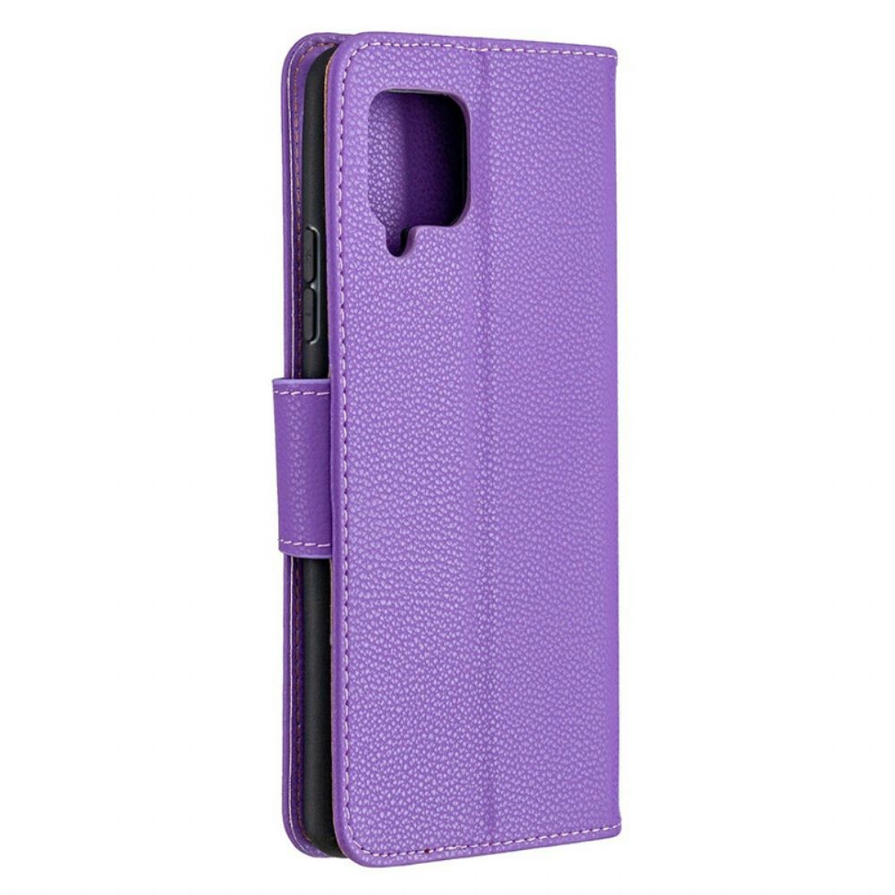 Lederhüllen Für Samsung Galaxy A42 5G Flip Case Litschi-klappe Schräg