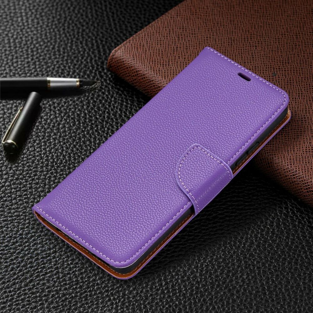 Lederhüllen Für Samsung Galaxy A42 5G Flip Case Litschi-klappe Schräg