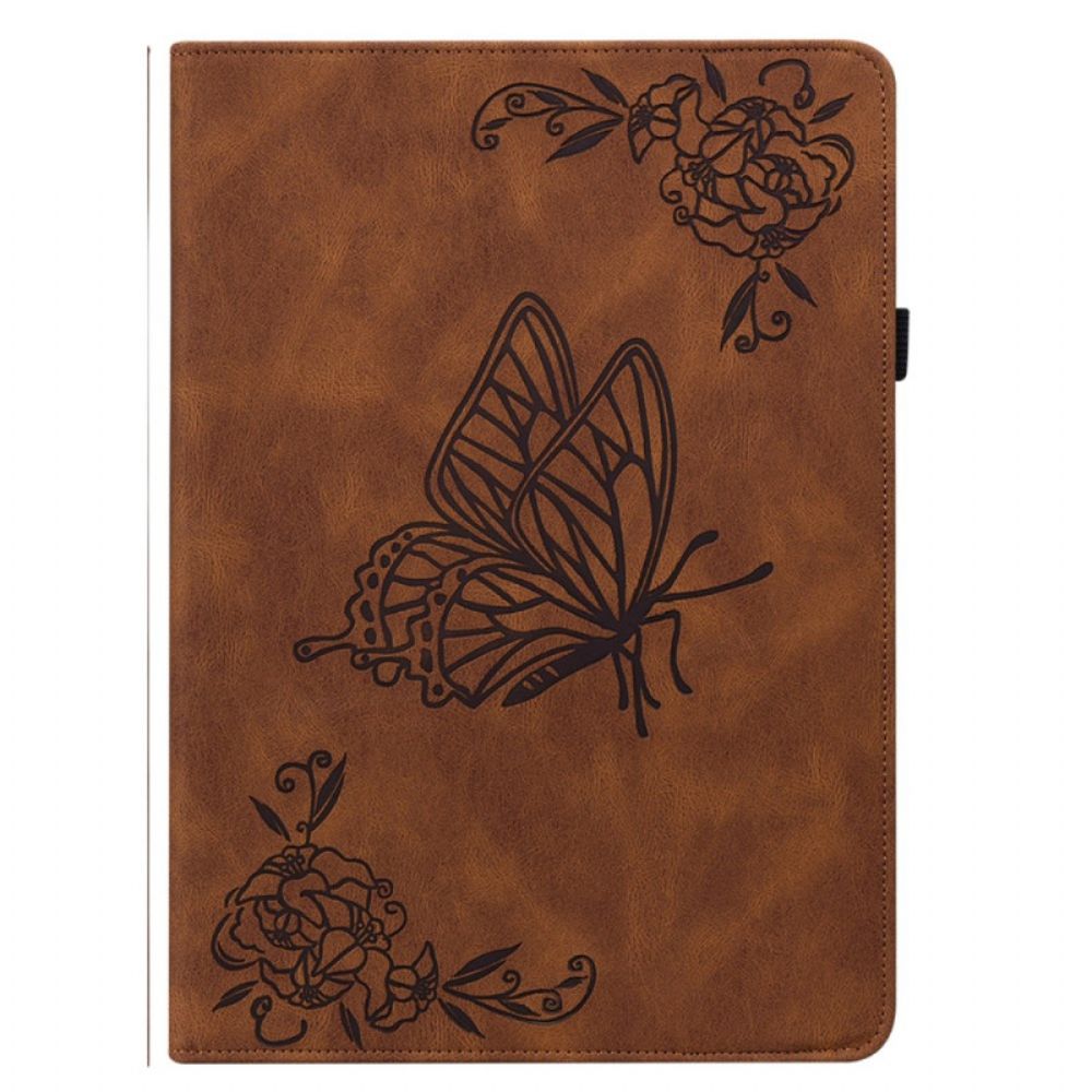 Case Samsung Galaxy Tab S9 Handyhülle Schmetterlinge Und Blumen