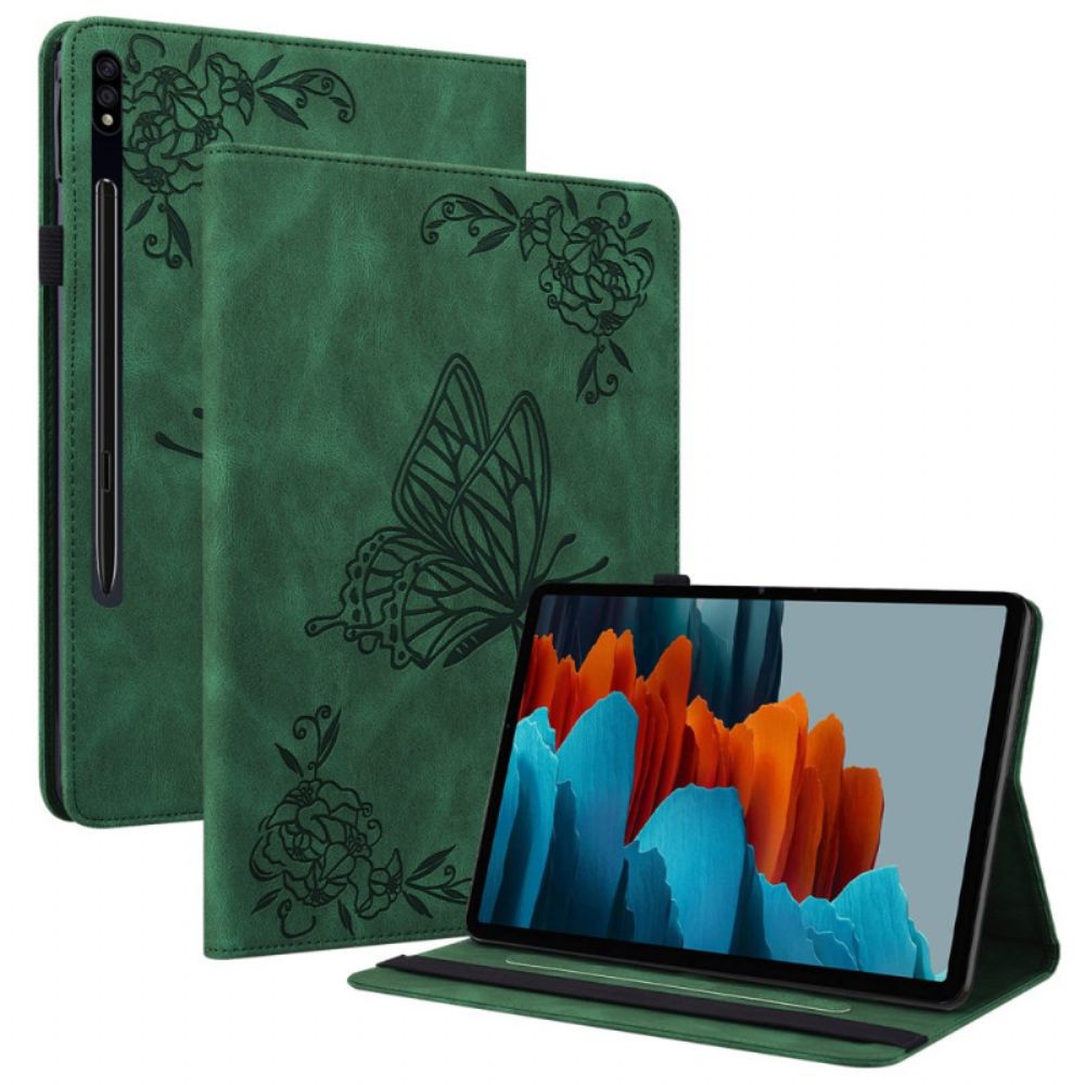 Case Samsung Galaxy Tab S9 Handyhülle Schmetterlinge Und Blumen